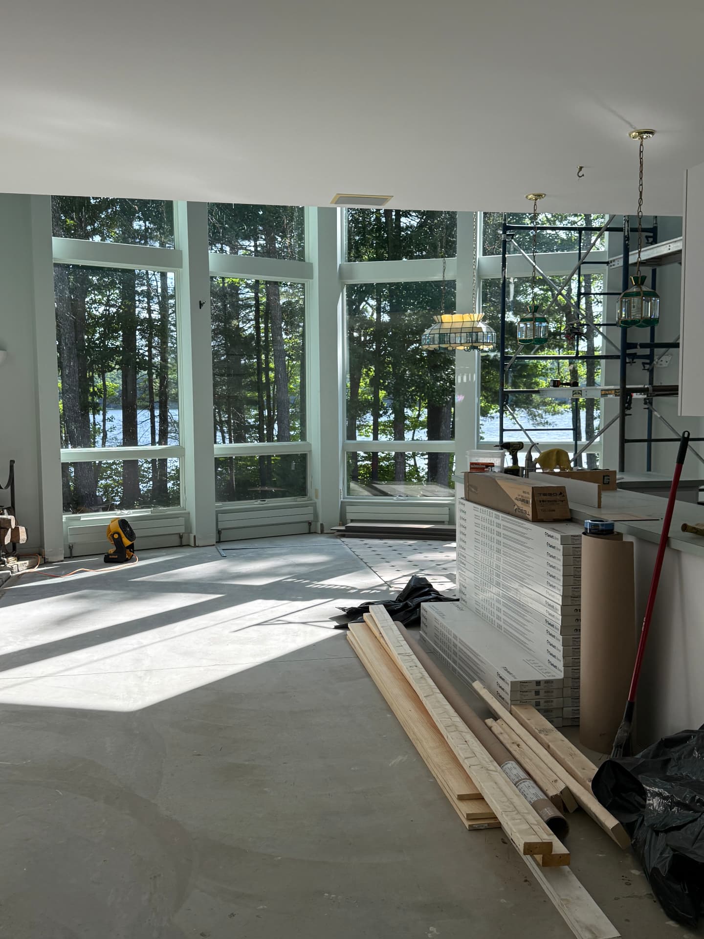 Lakeside great room renovation in progress by Do Better Construction LLC